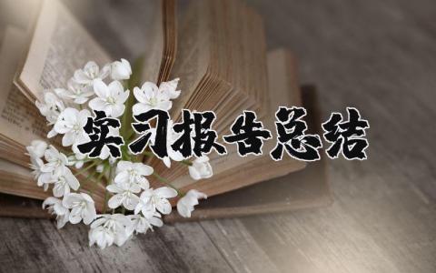 实习报告总结精选范文 个人实习报告通用模板