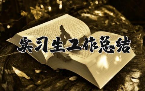 实习生工作总结及收获  关于实习生工作总结精选