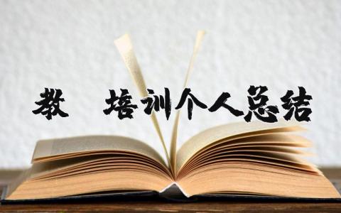 教师培训个人总结合集 教师培训学习总结感悟大全