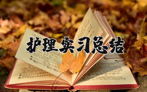 护理实习总结精选 护理实习工作个人总结