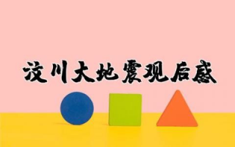 汶川大地震观后感范文  关于汶川大地震观后感