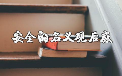 《安全的名义》观后感范文 《安全的名义》心得感悟模板汇总