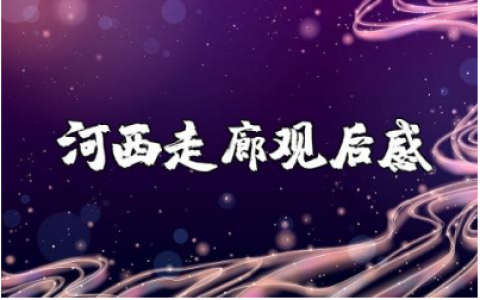 《河西走廊》观后感范文 《河西走廊》心得感悟通用模板