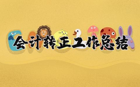 会计转正工作总结简短 会计转正心得报告