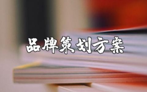 品牌策划方案精选范文 品牌营销实施方案模板