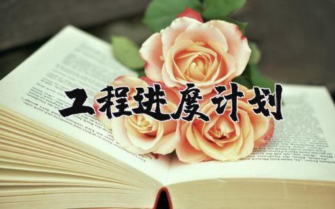 工程进度计划与措施 工程进度计划表范本