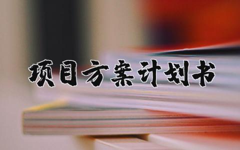 项目方案计划书范文精选 项目方案计划书模板范文