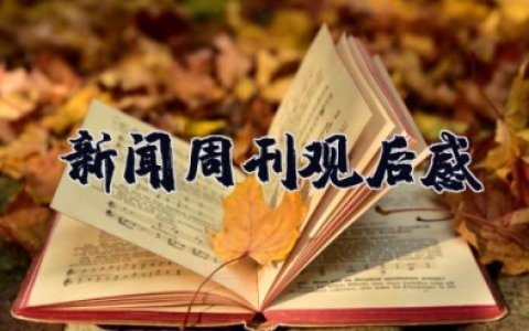 新闻周刊观后感 新闻周刊心得体会