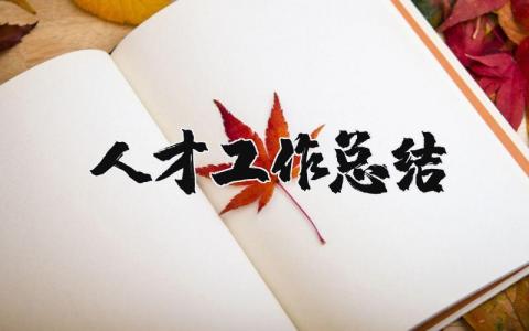 人才工作总结及下步计划范文大全