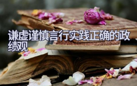 谦虚谨慎言行实践正确的政绩观感悟 对政绩观的认识和心得体会