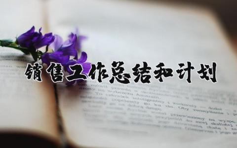 销售工作总结和计划 销售工作总结精辟简短