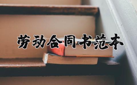 劳动合同书范本通用版 正规劳动合同书模板