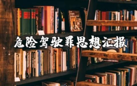 危险驾驶罪思想汇报范文材料