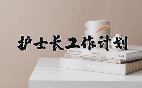 2025年护士长工作计划和总结 2025年护士长工作计划及目标