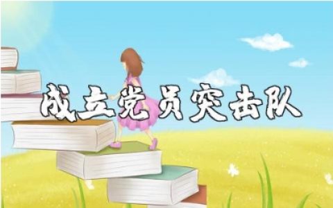 成立党员突击队的实施方案范文 党员突击队活动方案策划书