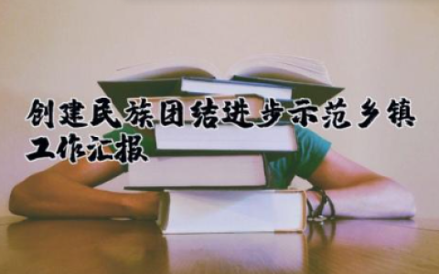 创建民族团结进步示范乡镇工作汇报 民族团结工作汇报材料