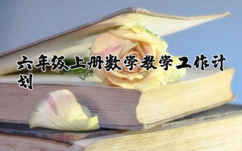 六年级上册数学教学授课工作计划实施方案汇总
