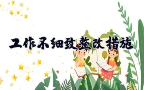 工作不细致整改措施 工作不够深入细致的解决方法