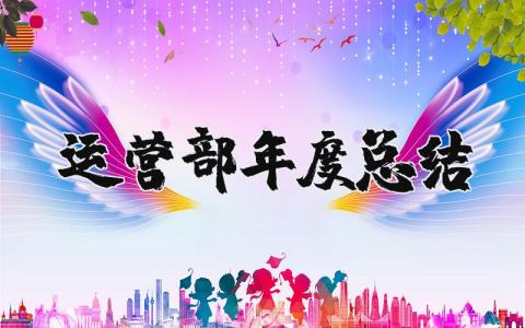 2025运营部年度总结报告精选 运营部门年度总结报告个人