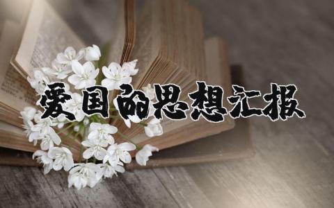爱国主义的心得体会 爱国思想汇报800字 (4篇）