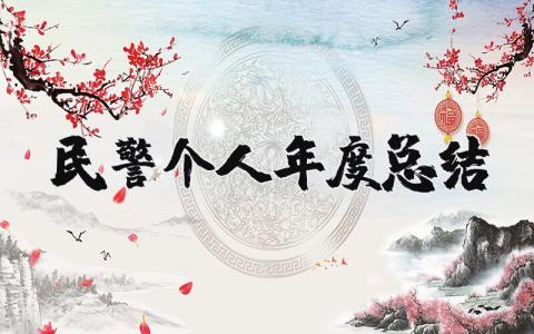 民警个人年度总结2025年 民警个人年终工作总结