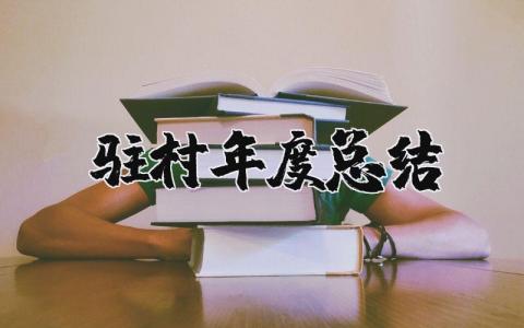 驻村年度总结汇报材料 2025驻村年度工作总结报告