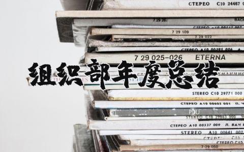 2025组织部年度总结报告范文 组织部年度总结及工作计划