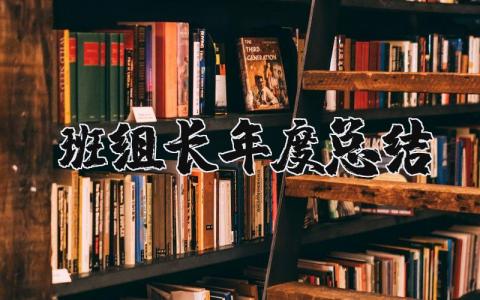 班组长年度总结报告合集 班组长年终工作进展汇报大全