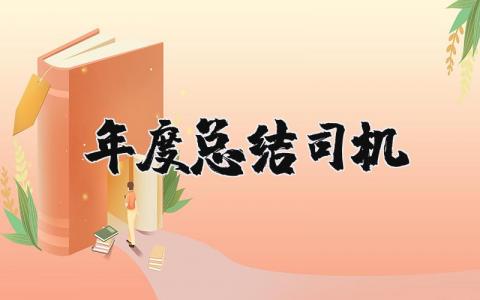 年度总结司机个人简单 2025年度总结司机工作范文
