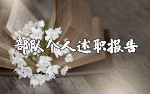 2025年部队个人述职报告范文大全 部队年终工作总结个人