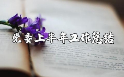 党委上半年工作总结下半年工作计划 党委上半年工作总结汇报材料范文