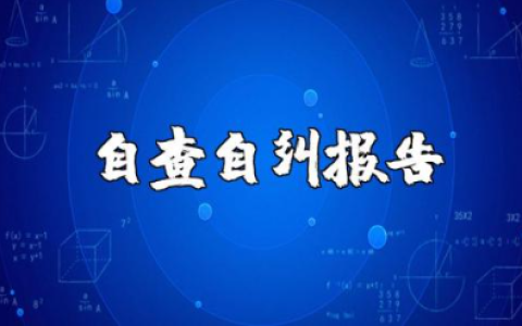 财务自查报告及整改措施范文合集 财务自查自纠报告汇总