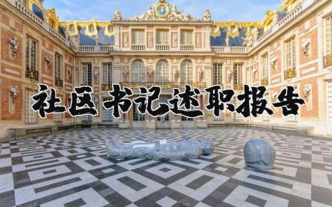 社区书记述职报告精选范文 社区书记工作进展汇报模板