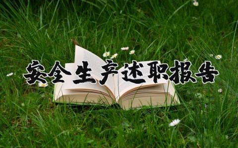 安全生产述职报告合集 安全生产工作述职汇报集锦