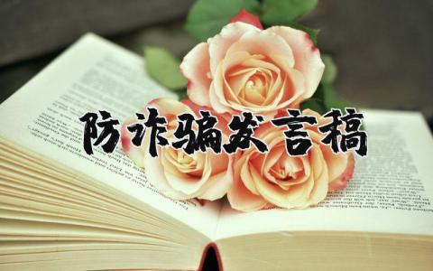 防诈骗发言稿范文合集 预防诈骗发言稿100字优选