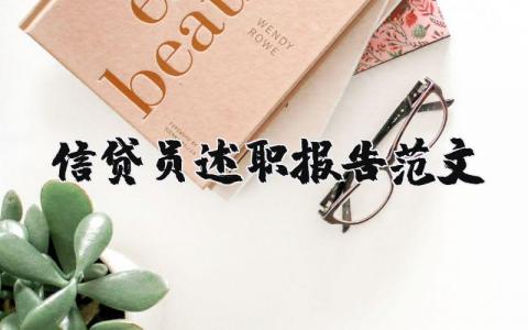 信贷员述职报告范文模板精选 2025信贷人员个人述职述廉报告