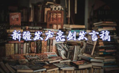 新疆发声亮剑发言稿 维护新疆稳定发声通用范文