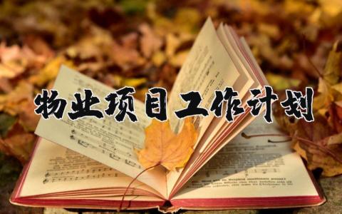 2025物业项目工作计划 物业项目的工作计划 (7篇）