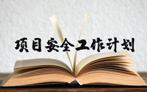2025项目安全工作计划 工程项目安全工作计划 (13篇）