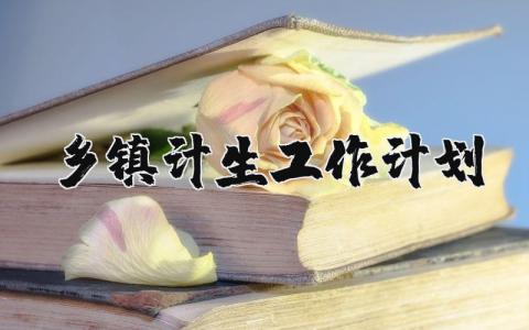 2025乡镇计生工作计划 乡镇计生工作计划范文 (6篇）