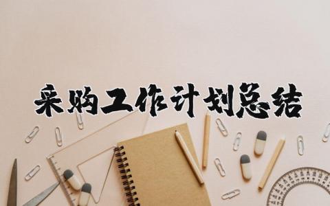2025采购工作计划总结 采购工作计划总结报告 (15篇）