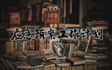 应急预案工作计划合集 2025应急预案工作实施方案汇总