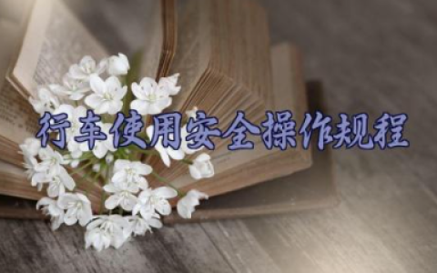 行车使用安全操作规程内容 行车起吊安全注意事项