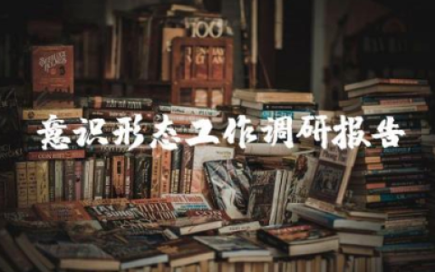意识形态工作调研报告 意识形态领域风险防控方案