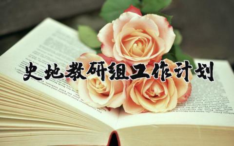 史地教研组2025年工作计划范文 史地教研组下一步工作实施方案