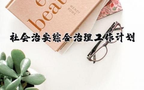 社会治安综合治理工作计划范文大全 (3篇）