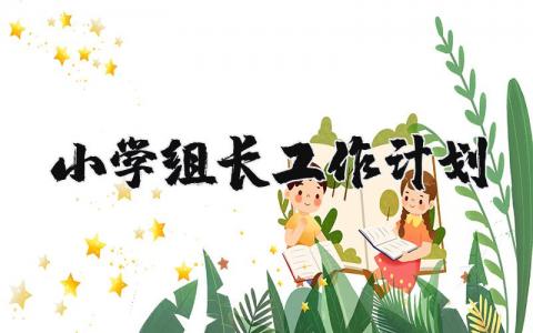 小学组长2025年工作计划精选范文 小学组长下一步工作开展方案