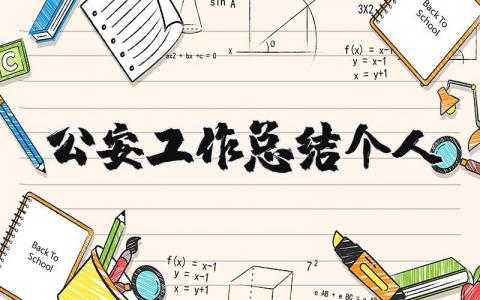 2025年公安工作总结个人 公安年度考核个人总结 (3篇）