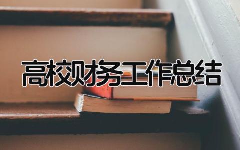 高校财务工作总结 精选15篇