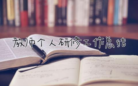 教师个人研修工作总结 精选10篇